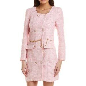 Pascale la Mode Pink Tweed Blazer Dress XS